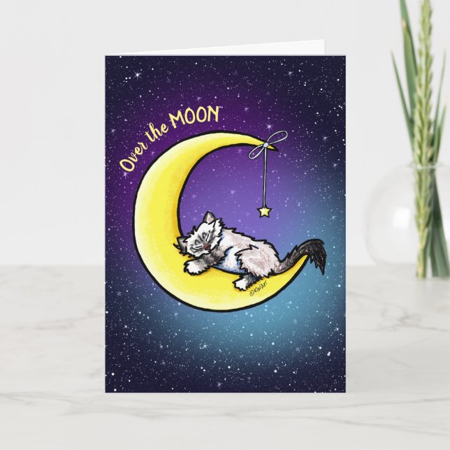 Lunar Liebe Ragdoll Chat Card Dankeskarte (Vorderseite)