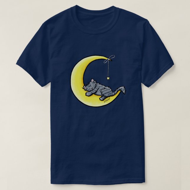 Lunar Liebe Tabby Cat T - Shirt (Design vorne)