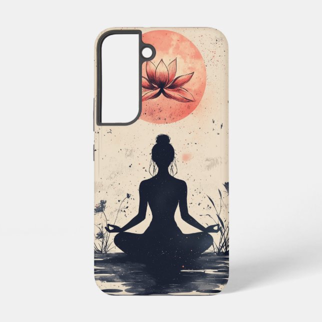 Lunar Lotus Flow Phone Case Samsung Galaxy Hülle (Rückseite)