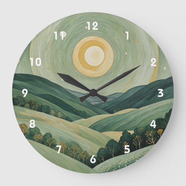 Lunar Lullaby Große Wanduhr (Vorderseite)