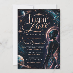 Lunar Luxe 21. Geburtstagsfeier Einladung
