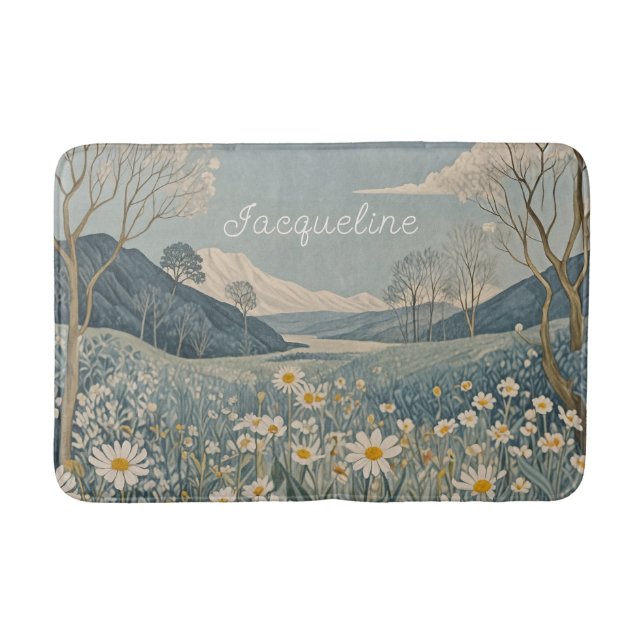 Lunar Meadow Personalisiert Badematte (Vorderseite)