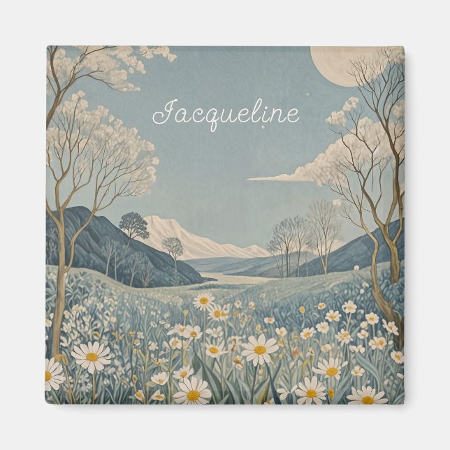 Lunar Meadow Personalisiert Magnet (Vorne)