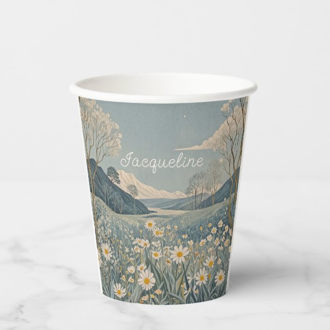 Lunar Meadow Personalisiert Pappbecher (Vorderseite)
