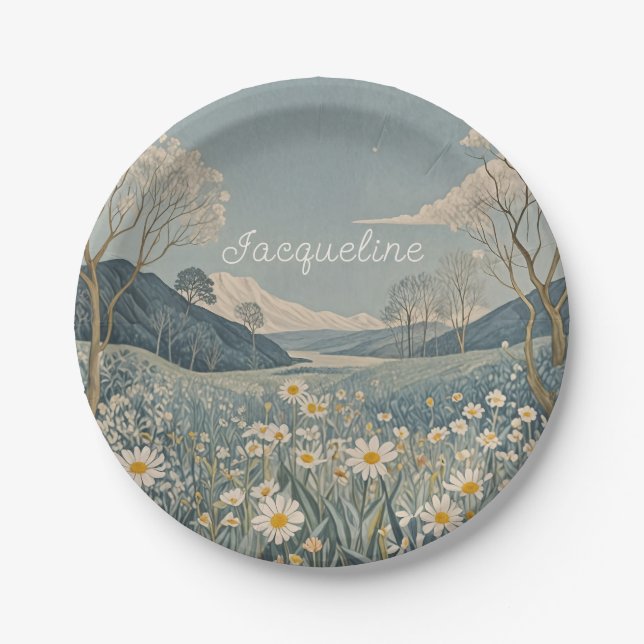 Lunar Meadow Personalisiert Pappteller (Vorderseite)
