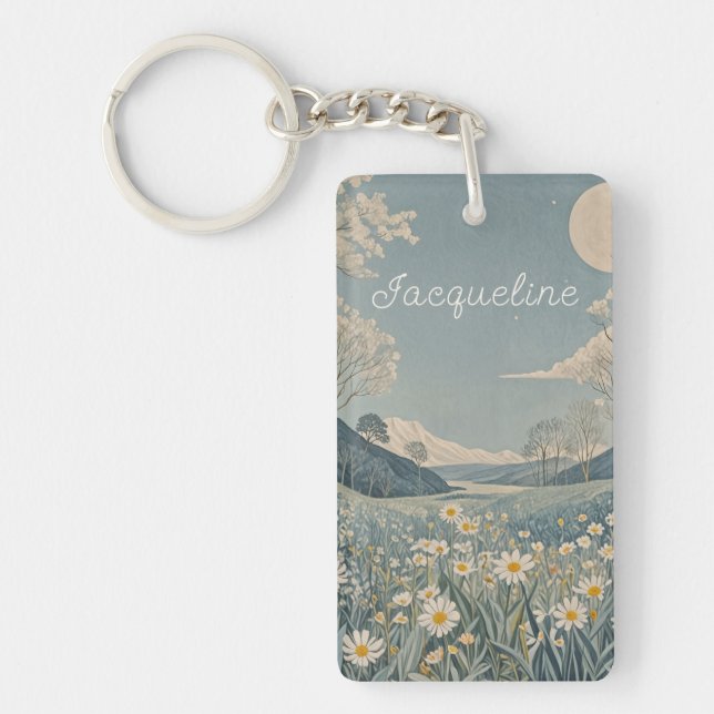 Lunar Meadow Personalisiert Schlüsselanhänger (Vorderseite)