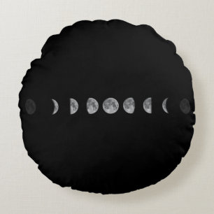 Lunar Moon Phases Celestial Rundes Kissen