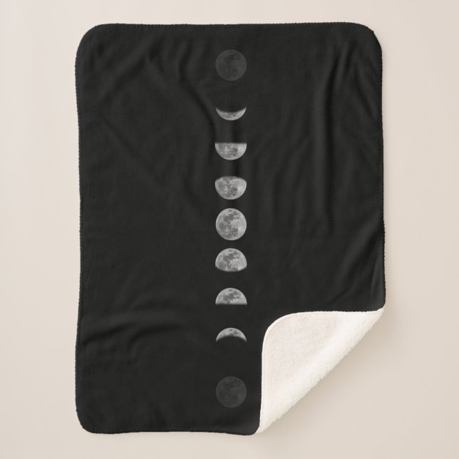 Lunar Moon Phases Celestial Sherpadecke (Vorderseite)