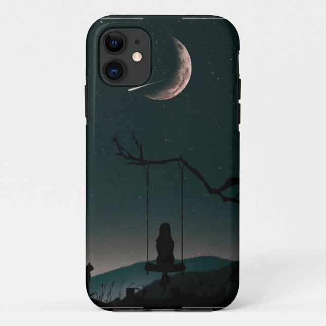 Lunar Moon Phases Celestimic Phone Case (Rückseite)