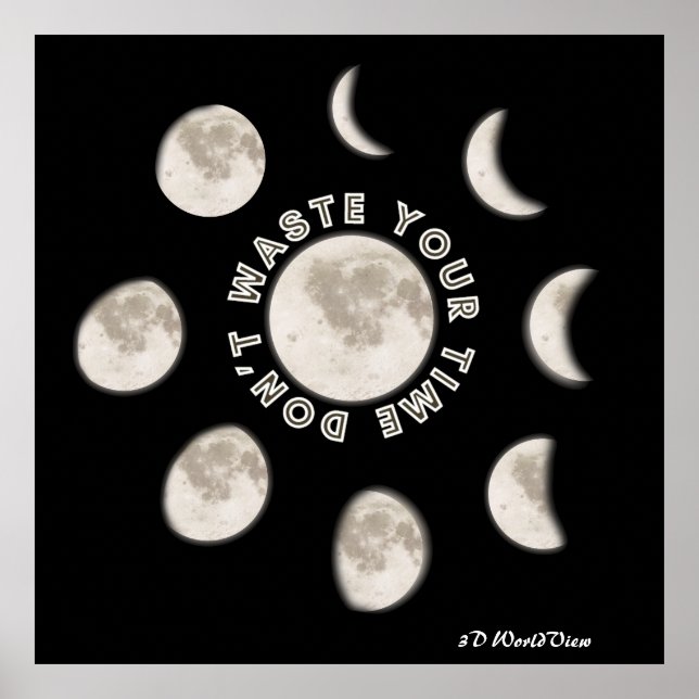 Lunar Moon Phases modern Poster (Vorne)