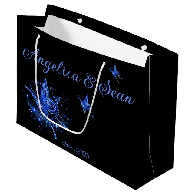 Lunar Moth Magical Wedding Große Geschenktüte (Vorderseite Schrägansicht)