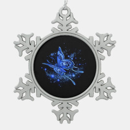 Lunar Moth Schneeflocken Zinn-Ornament