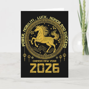 Lunar Neujahr 2026 Zodiak Pferd Kollektion  Karte