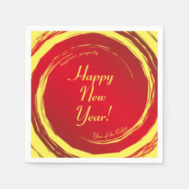 Lunar Neujahr Glück Wohlstand Harmonie Serviette