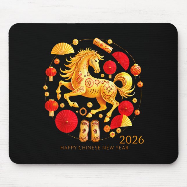 Lunar New Year 2026 Chinese New Year Decorations  Mousepad (Vorne)
