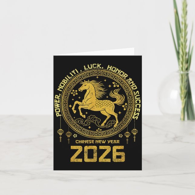 Lunar New Year 2026 Zodiac Horse Collection  Karte (Vorderseite)