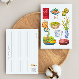 Lunar New Year Food Postkarte