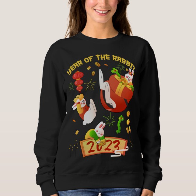 Lunar New Year Of The Rabbit Chinese Happy New Yea Sweatshirt (Vorderseite)