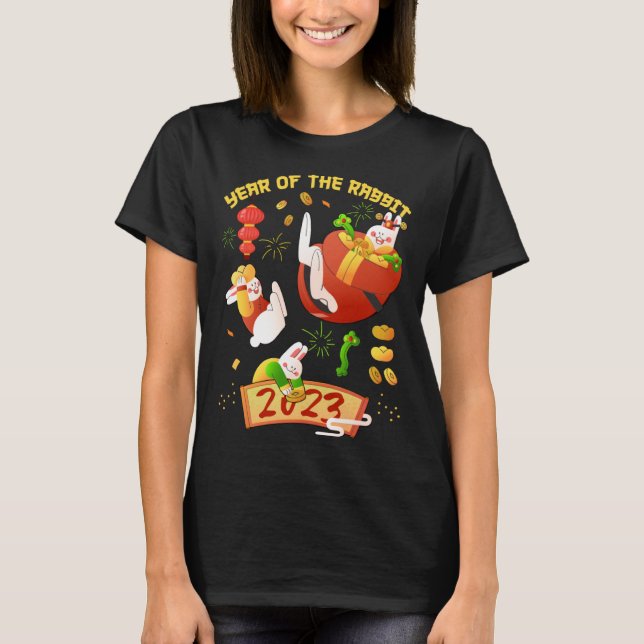 Lunar New Year Of The Rabbit Chinese Happy New Yea T-Shirt (Vorderseite)