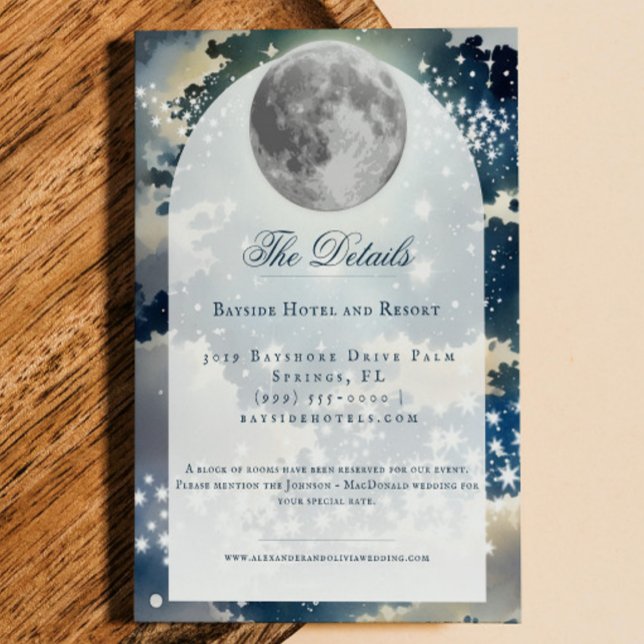 Lunar Night Sky Wedding Begleitkarte (Lunar Night Sky Wedding Enclosure Card)
