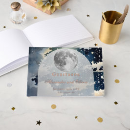 Lunar Night Sky Wedding Foil Gästebuch