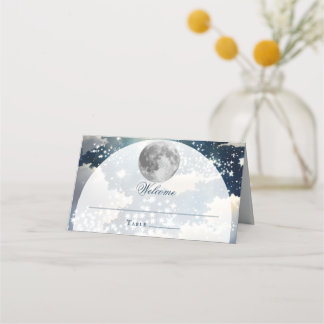 Lunar Night Sky Wedding Platzkarte