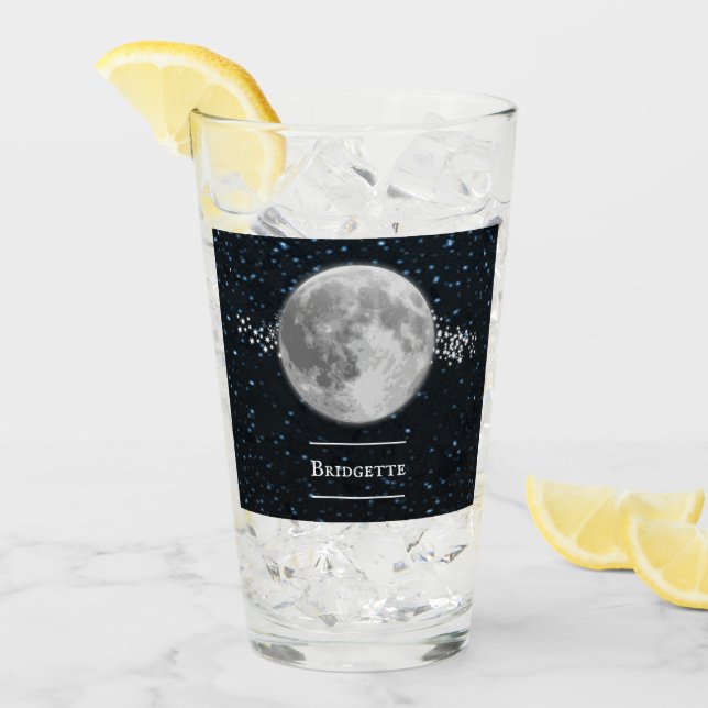 Lunar Personalisiert Glass Cup Glas (Vorderseite Ice)