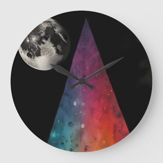 Lunar Prism Große Wanduhr (Vorderseite)