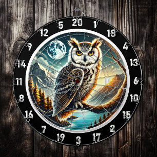 Lunar Sentinel Owl Dartboard Design Dartscheibe