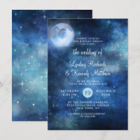 Lunar Sky Full Moon Celestial Galaxy Stars Hochzei