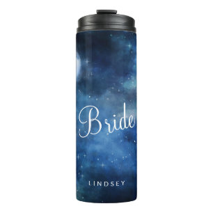 Lunar Sky Full Moon Celestial Personalisiert Bride Thermosbecher