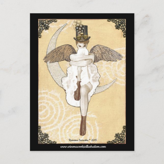 Lunar Steampunk Postkarte (Vorderseite)