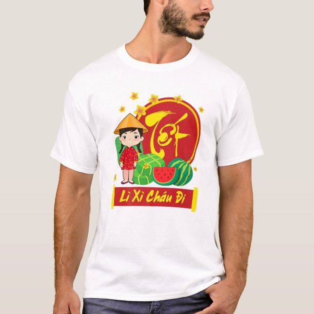 Lunar-Vietnamesischer Kalender 2022 | Girls Li Xi  T-Shirt (Vorderseite)