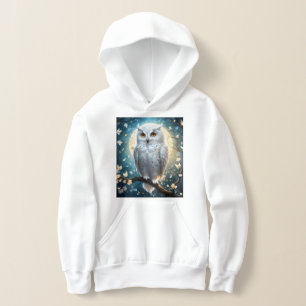 Lunar Vigil: Die Weiße Schneeeule Hoodie