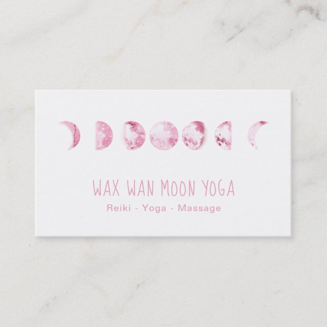 *~* Lunar Wan Wax Full Pink Moon Phones Luna Visitenkarte (Vorderseite)