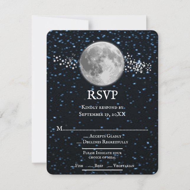 Lunar Wedding RSVP Card (Vorderseite)