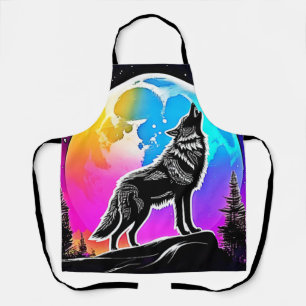Lunar Wolf Serenade Design Schürze
