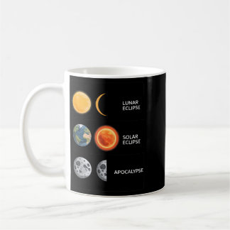 Lunarer Sonnenfinsternis und Weltuntergang Lustige Kaffeetasse