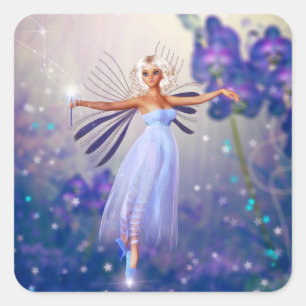 Lunaria, die Twilight Fairy Quadratischer Aufkleber