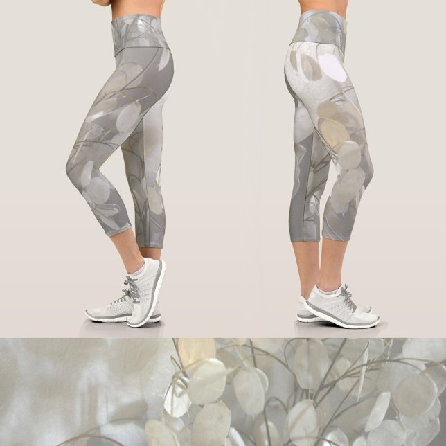 Lunaria Silver Dollar Camouflage Capri Leggings (Von Creator hochgeladen)