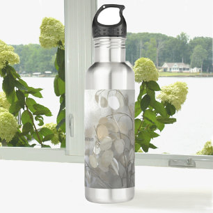 Lunaria Silver Dollar Personalisieren mit Namen Edelstahlflasche