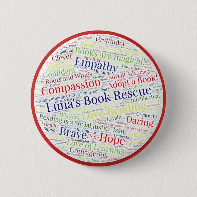 Lunas Buch-Rettung Button (Vorderseite)