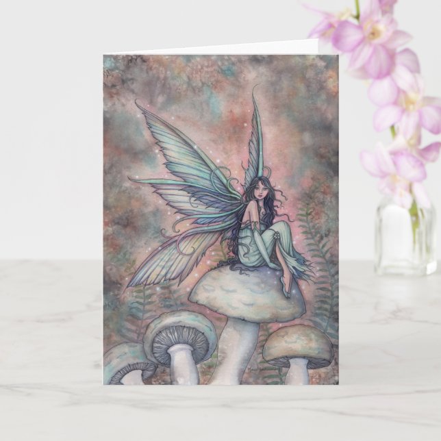 Lunas Erholung Aquarell Fairy Illustration Art Karte (Orchidee)