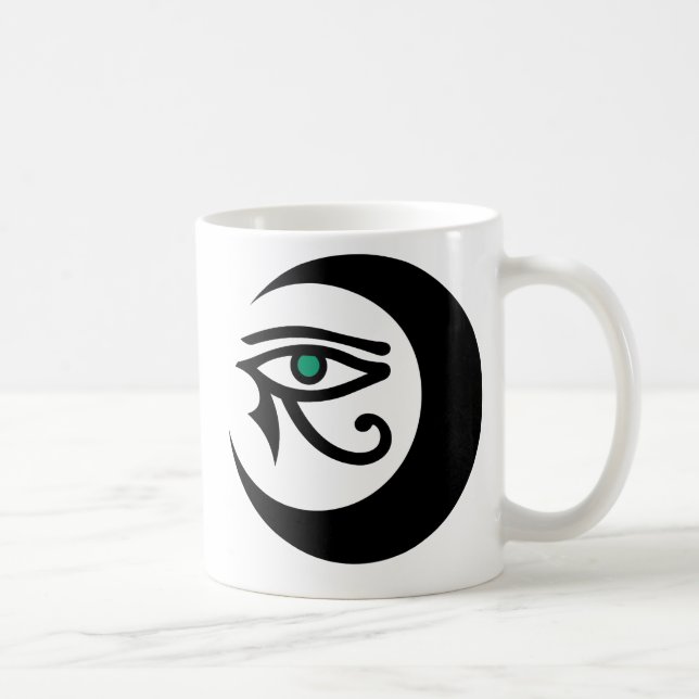 LunaSees Logo-Tasse (Schwarzes mit Jadeiris) Kaffeetasse (Rechts)