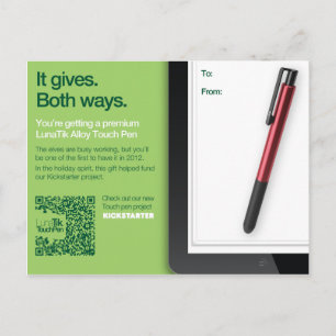 LunaTik Touch Pen Geschenkkarte - Alloy Postkarte