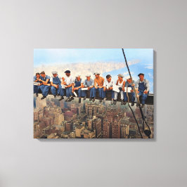Lunch Atop A Skyscraper 1932 NYC Remastered Color Leinwanddruck