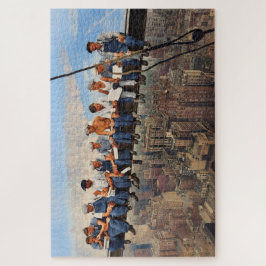 Lunch Atop A Skyscraper 1932 NYC Remastered Color Puzzle