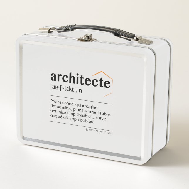 Lunch Box aus Metall Architekt (Vorderseite)