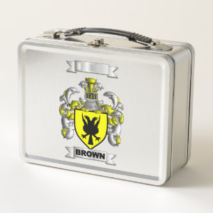 Lunch Box Braun Familienname und Schild