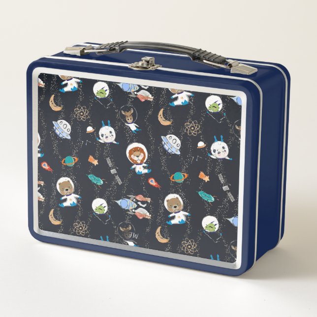 Lunch Box für personalisierte Weltraumtiere (Vorderseite)